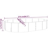  Povišena vrtna gredica od pocinčanog čelika 214x140x36 cm zelena | shoptok.hr