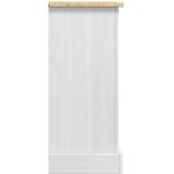 Nočna omarica Bela 35 x 32,5 x 74 cm Masivno borovo les, (5000107134) | Shoptok.si