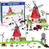  Set farma s vjetrenjačom, traktorom i figurama životinja, 101 dio Cijene