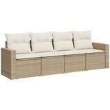 vidaXL 4-dijelni set vrtnih sofa s jastucima bež od poliratana | shoptok.hr