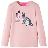  Dječja majica dugih rukava svjetloružičasta 104 | shoptok.hr