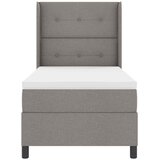  LED Box Spring Krevet Sivo-smeđa 90 x 190 cm tkanina | shoptok.hr