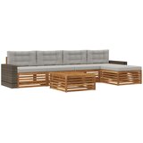  Set vanjskih sofa 6 kom. Prirodna i svjetlosiva Poliester | shoptok.hr