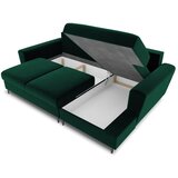 Cosmopolitan Design Zelena baršunasti sklopiva/s prostorom za odlaganje kutna garnitura (s desnim kutom/s ležaljkom) Kyoto – | shoptok.hr