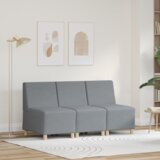 SOFA Stolica Svijetlo Siva 55 cm Tkanina 3 pcs Svjetlosiva | shoptok.hr
