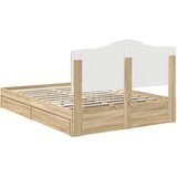  Postelja s shranjevanjem z vzglavjem Sonoma hrast 160 x 200 cm, (5000106727) | Shoptok.si