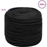  Višenamjensko pomoćno uže 8 mm 100 m Crna PP | shoptok.hr