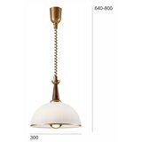 LAMKUR Podesivi luster CHIARA 1xE27/60W/230V braon/bukva | Eponuda.com