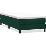 Box Spring krevet bez madracem tamno zeleni 100x220 cm baršun | shoptok.hr