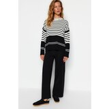 Trendyol Black Wide Fit Knitwear Top and Bottom Set Cene