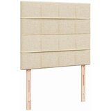 vidaXL Otomanski posteljni okvir z vzmetnico krem 120x200 cm blago | Shoptok.si