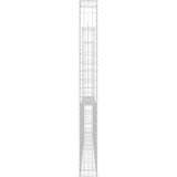  Gabionska košara U-oblika s 3 stupa 260 x 20 x 200 cm željezna | Eponuda.ba
