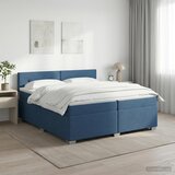  Boxspring krevet s madracem Plava 200 x 200 cm Tkanina | shoptok.hr