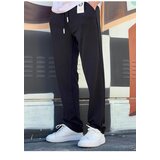 Dewberry 63521 Elastic Waist Mens Baggy Pants-BLACK | shoptok.hr