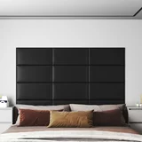 vidaXL zidne ploče od umjetne kože 12 kom crni 60 x 30 cm 2,16 m²