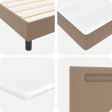  Krevet s opruga kutije Bijela i kapučino 90 x 200 cm | shoptok.hr