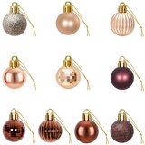  Set božićnih kuglica 150 kom. Boja šampanjca i smeđa 3 cm | shoptok.hr