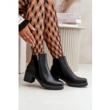 Boto Women's Eco Leather Ankle Boots With Heel Insulated Black Revianna | ePonuda.com