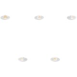 QAZQA Komplet 5 modernih talnih reflektorjev bel vklj. LED IP67 - Linsey | Shoptok.si