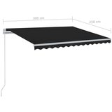  Automatska tenda na uvlačenje sa stupovima 3 x 2 5 m antracit | shoptok.hr