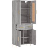  Visoka komoda siva sonome 69,5x34x180 cm od konstruiranog drva Slike