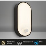 BRILO zidna rasvjeta led 12W 1300lm 3000K IP65 senzor oval | shoptok.hr