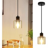 Nettlife viseča jedilna miza, vintage viseča svetilka E27, črna viseča svetilka z 1 žarnico, retro industrijska, (22122964) | Shoptok.si