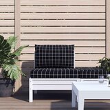  Jastuci za palete 2 kom crni karirani od tkanine Oxford | shoptok.hr
