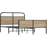  Okvir kreveta bez madraca boja hrasta sonome 135x190 cm drveni | shoptok.hr