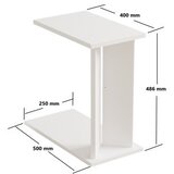 Hanah home Club sto Lun, 25x48,6x50 cm, Hrast | Eponuda.ba
