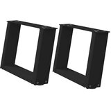  Noge za klub stolić U-oblik 2 kom Crne 50 x (30-31) cm Čelik | Eponuda.com