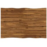  Stol za blagovanje s prirodnim rubom 120 x 80 x 75 cm - Prirodna i crna 120 x 80 x 75 cm Živi rub | shoptok.hr