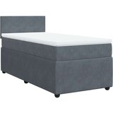 Box spring krevet s madracem tamnosivi 80 x 200 cm baršunasti | shoptok.hr