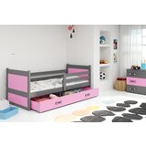 BestBed Postelja RICO s predalom-Grafit-Roza | Shoptok.si