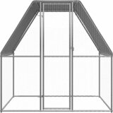  Kavez za kokoši srebrno-sivi 2 x 2 x 2 m od pocinčanog čelika | shoptok.hr