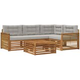  Set vanjskih sofa 5 kom. Prirodna i svjetlosiva | shoptok.hr