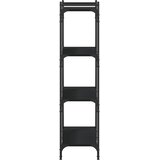  Regal za knjige s 4 razine crni 80x30x120 cm konstruirano drvo | Eponuda.com