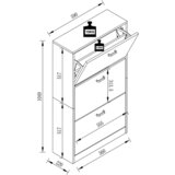 MID.YOU Omara Za Čevlje Sipos L, Antracit | Shoptok.si