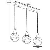 Opviq afra 3 Lü Sıralı siyah beyaz Camlı Sarkıt blackwhite chandelier | ePonuda.com