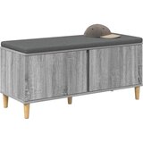  Klupa za hodnik s jastukom Sivi Sonoma 100 x 38 x 46 cm | shoptok.hr