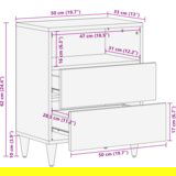 vidaXL Noćni ormarići Smeđa Bambus i masivno drvce manga | shoptok.hr