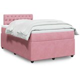 Box spring krevet s madracem ružičasti 120 x 200 cm baršunasti | shoptok.hr