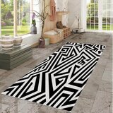  Staza sa gumenom podlogom 80x160cm - Geometric crno-beli, SS-045 | ePonuda.com