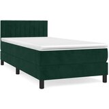  Box spring krevet s madracem tamnozeleni 90x200 cm baršunasti | shoptok.hr
