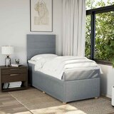  Okvir kreveta s oprugama i madrac svjetlosivi 90x200cm tkanina | shoptok.hr