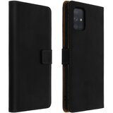AVIZAR Ovitek za Samsung Galaxy A51 iz pravega usnja, preklop za denarnico in stojalo za video - crn, (20600189) | Shoptok.si