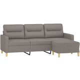  Trosjed s tabureom smeđesivi 180 cm od tkanine | shoptok.hr