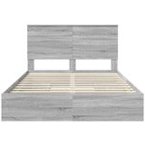  Krevet s od storage Siva Sonoma 140 x 200 cm Konstruirano drvo | shoptok.hr