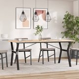  Blagovaonski stol Y-oblika 180x90x75 cm od borovine i čelik | shoptok.hr