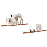  Stenska polica 2 pcs Rdeča 115 x 9 x 3 cm Konstruiran les, (5000200568) | Shoptok.si